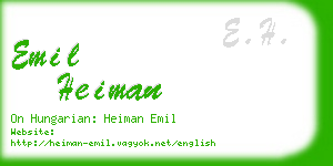 emil heiman business card